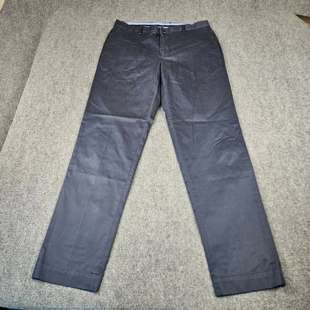 Brooks Brothers Clark Fit Advantage Chino Stretch Pants Navy Blue Mens 36x34